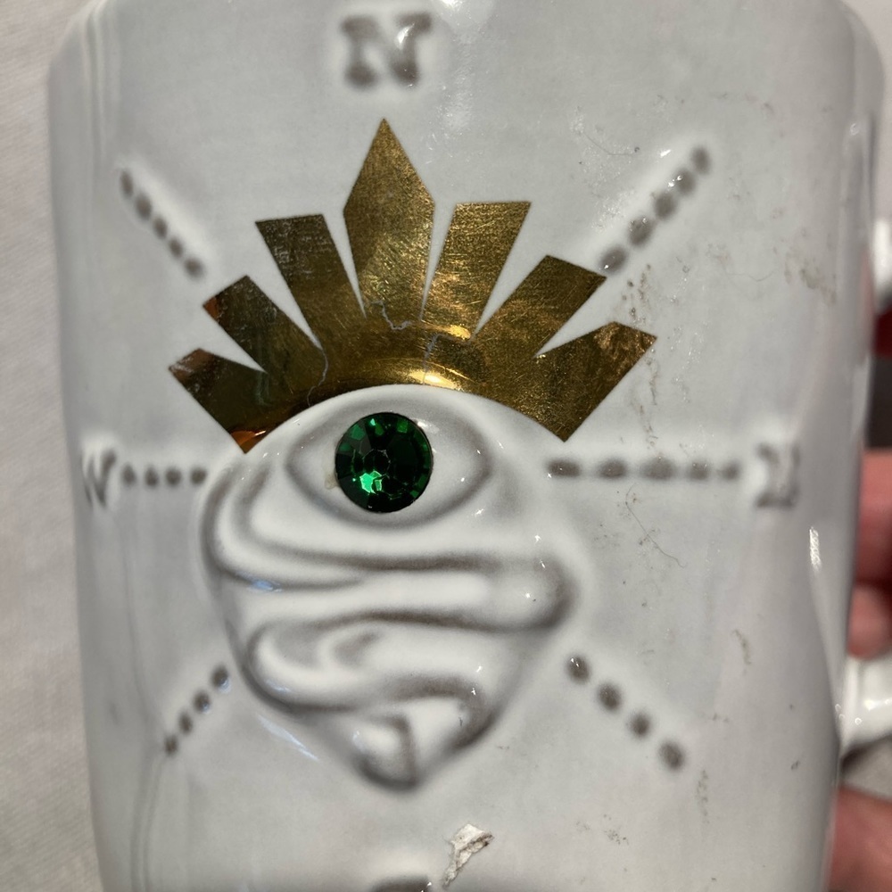 𝅺STARBUCKS  Anniversary Sirens Crystal Eye Mug 2014